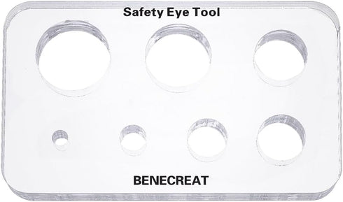 BENECREAT Acrylic Clear Safety Eye Insertion Tool, Washer Installation Aid, Crochet Tool for DIY Craft, Plush Bear Eye Installation, Doll Making S...