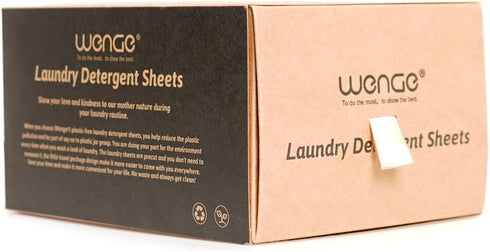 Wenge Laundry Detergent Sheets Eco-Friendly 240 Sheets No Plastic Jug, Liquidless Technology Hypoallergenic Washing Sheets for Home Dorm Travel Ca...