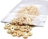 INSPIRELLE 100pcs Heishi Beads 6mm Long-Lasting Disc Brass Rondelle Spacer Beads Pale Gold Plated Flat Round Shape Jewelry Metal Spacers for Brace...