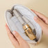 Semicircular Makeup Bag, Waterproof Cosmetic Case, Down Makeup Pouch, Travel Toiletry Organizer, Makeup Storage Purses for Women, Cute Storage Han...