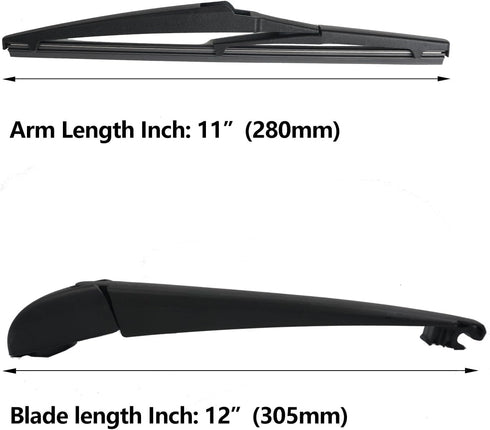 Replacement for Jeep Grand Cherokee 2022 2021 2020 2019 2018 2017 2016 2015 2014 Rear Wiper Arm Blade Set -Genuine Quality...