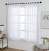 ZebraSmile 1 Panel Tab Top Voile Sheer Curtain Loop Sheers for Living Room Divide Drape Bedroom Small Window Drape White 69(H) X55(W) in...