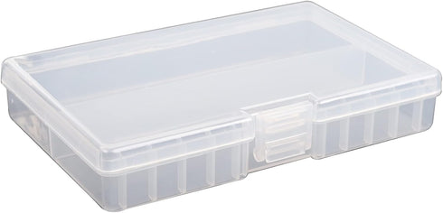 PNGKNYOCN Battery Storage Box,AA Batteries Portable Organizer Box Holds 48 AA Batteries,Insulative Plastic Clear Color...