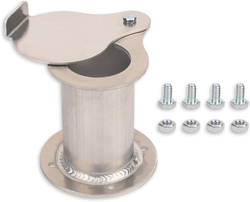 2" Teardrop Flanged Vent for UDS Ugly Drum Smoker Lid Exhaust, BBQ smoker Vent Smoke Stack Damper - With Screws (aluminium)...