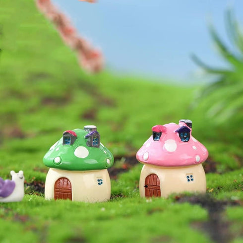 Mushroom Fairy House Fairy Garden Accessories, Mini House Figurines Fairy Garden Decor, Fairy Garden House Ornaments Kit for Home Micro Landscape ...