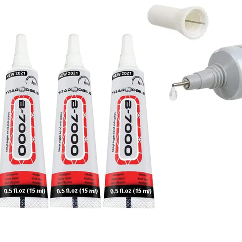 B7000 Super Glue for Repair Phones Smartphones Tablets Jewelry Books Binding Leather Shoes Papers ((3 x 0.5 fl.oz))...