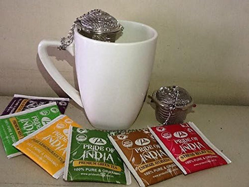 Tea Ball Infuser - Stainless Steel, 2.0 inch size by Pride Of India...