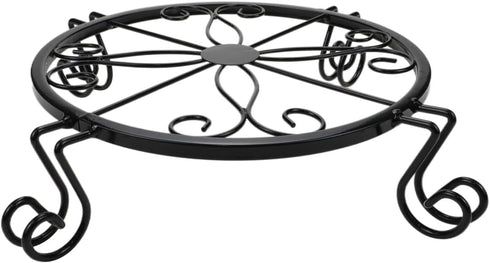 Black Original Patented Plant Stands for Flower Pot,Round Wrought Iron Flower Planter Pot Stand, Corner Gardening Pumpkin Stand...
