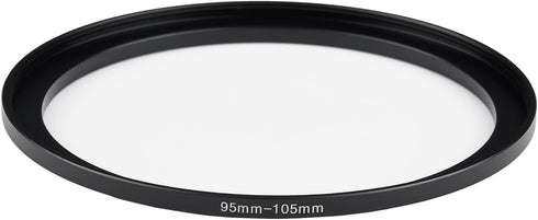95mm Lens to 105mm Camera Lens Adapter 95mm to 105mm Step Up Ring Adapter Ring for All Brands of UV ND CPL, with Premium Lens Wiping Cloth 2 Pack ...