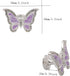 Cabinet Knobs Purple Drawer Knobs 6Pcs, Dresser Hardware Butterfly Shaped Knobs Pull Single Hole Handles for Cabinet Kitchen Cupboard Drawer Door ...