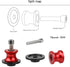 Universal M10 X1.25 Motorcycle Swing arm Sliders Spools fits for Ninja 250 400 650 Z750 Z750S Z750R KLE650 ZX10R ER-6N Versys 1000 CFMOTO 450NK 45...
