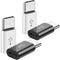 Adapter Micro USB to USB C (4 Pack), Micro-USB Female to USB-C Male OTG Adapter Compatible with Samsung Galaxy, LG, Huawei, Type-C Phones, Tablets...
