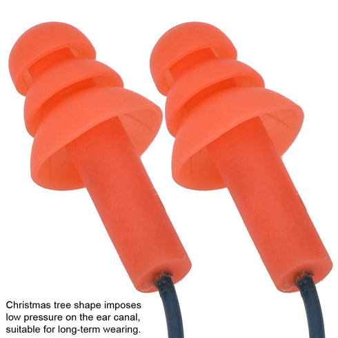 Corded Silicone Noise Reduction Ear Plugs?Metal Detectable Hearing Protection Ear Plugs?Noise Reduction Earplugs...