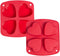 Webake Silicone Heart Mold Heart Shaped Small Cake Pans Muffin Cupcake Mold Tray for Baking, Jelly Pudding Jello Soap Bath Bombs 4 Cavity, 2 Pack...