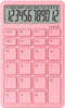 UNIONE Pocket & Desktop Pink Calculator with a Bright LCD, Dual Power Handheld Desktop. Color. Business, Office, High School...