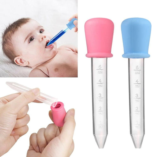 8Pcs 5ml Small Silicone Plastic Dropper Medicine Feeder Pipette Dropper Liquid Food Dropper Infant Utensils Experiment Supplies(Random Color)...