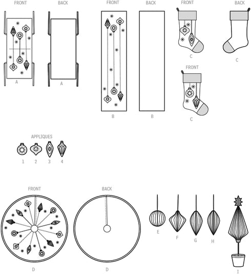 Simplicity SS9669OS Christmas Décor OS (ONE Size)...