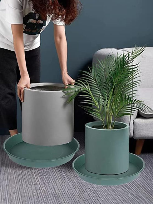 6 Pack of Bird Bath Bowl 8 inch, 8 10 12 14 16 18 20 inch Heavy Duty BirdBath Bowls only, Durable Plastic Round Large Plant Saucer Dish for Garden...