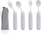 Adaptive Utensils Set, Angle Adjustable Arthritis Aid Silverware for Parkinsons, Hand Tremors, with Non-Slip Easy Grip Handle (4 Count (2 Spoon + ...