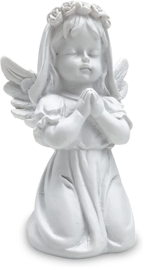 Cherubs Angels Resin Garden Statue Figurine, Adorable Angel Sculpture Memorial Statue, Indoor Outdoor Home Garden Decoration (Praying Cherub-Girl)...
