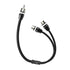 1ft 2 Female to 1 Male Nickel Plated RCA Y Adapter Splitter Connector Cable (2 Pack)...