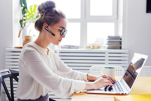 Single Ear Bluetooth Headphone Bluetooth Headphone Wireless w Mouthside Microphone ClearTalker ?? for Call Center, Driving??, Meeting, Office for ...
