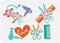 FINGERINSPIRE Hairdresser Salon Painting Stencil 8.3x11.7inch Floral Scissors Stencil Comb Stencil Hairdryer Stencil Hairdressing Tool Pattern Tem...