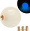 Round Ball Shift Knob Universal Luminous Gear Shift Knob 5 6 Speed for Manual Automatic Vehicles with Adapters (Cream to Blue)...