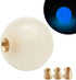 Round Ball Shift Knob Universal Luminous Gear Shift Knob 5 6 Speed for Manual Automatic Vehicles with Adapters (Cream to Blue)...