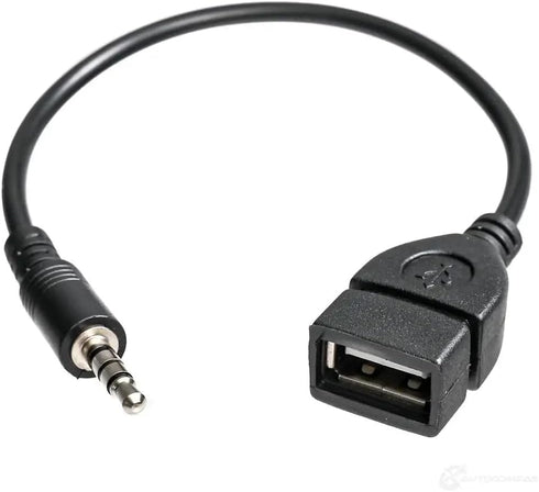 AUX to USB Adapter (Not for Headphone) 3.5mm Male Audio Jack Plug to USB 2.0 Female Converter for Playing Music with USB Flash Drive in Car - 2 Pa...