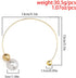 Metal Big Pearl Open Choker Necklace Adjustable Silver Big Pearl Choker Necklaces for Women Round Open Cuff Necklace Elegant Cuff Collar Necklace ...