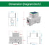 AC 50-300V 100A Multi Function Voltage Amperage Power Meter, Din Rail LCD Digital Backlight Energy Monitor, Built-in Current Transformer Ammeter V...