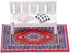 4 Pieces Mini Floor Blanket Dollhouse Blankets Doll House Furniture Decor 1:12 Dollhouse Miniature Doll Furniture Blanket Turkish Carpets Rugs 4Pc...