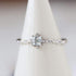 Greendou Fashion Jewelry 925 Sterling Silver Dainty Blue Crystal Ring for Women Simple Square Engagement Finger Ring Ladies Fashion Jewelry (7)...