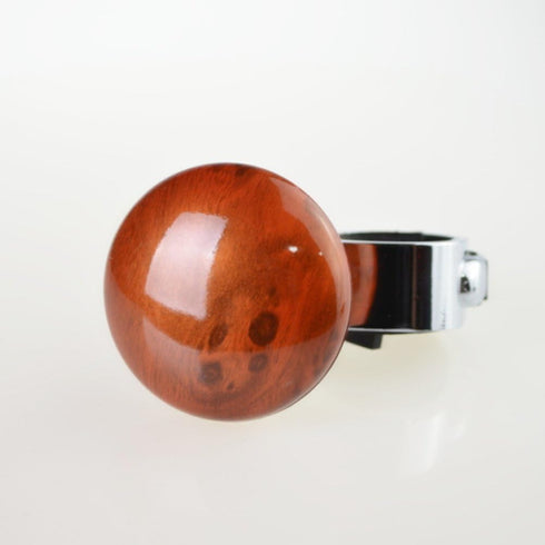VORCOOL Metal Steering Wheel Assistive Ball Power Booster Ball Spinner Steering Wheel Knob for Car Vehicle (Peach Wood Color)...