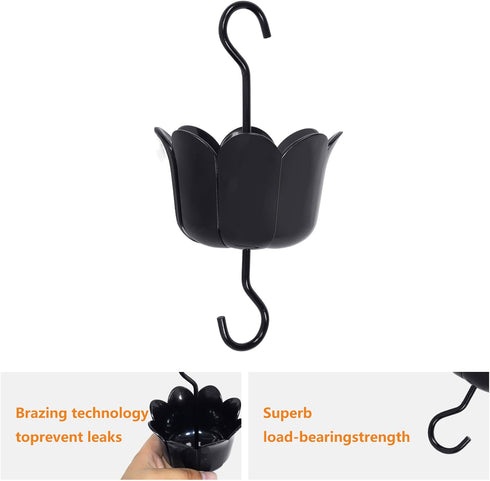 Ant Moat Hook for Hummingbird Feeders|Extra Large Capacity Ant_ Trap for Outdoor Yard Hanging Feeders, Flower Shape Hummingbird Feeder Insect_Guar...