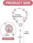 2 Pcs Car Rosary Chain, Rearview Mirror Catholic Beads Auto Rosary Hanging Rosary Chain, Exquisite Car Mirror Hanging Accessories for Truck Bike, ...