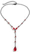 Gothic Necklace Teardrop Bead Goth Vintage Blood Drop Tassel Choker Necklace Y Necklace For Women Girls Halloween Fashion Party Jewelry Gift...