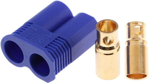 5 Pairs EC8 Banana Plug Connectors Female Male 8.0mm Gold Bullet Connector for RC ESC LIPO Battery Device Electric Motor...