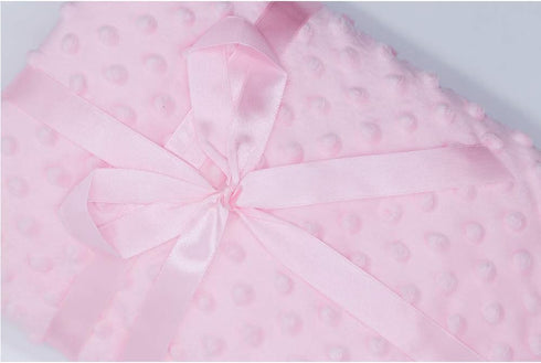 Unisex Children's Baby Quilt Soft Baby Blanket Minky Dot- Sherpa Fleece Baby Blanket 30 by 40 Inch Pink...