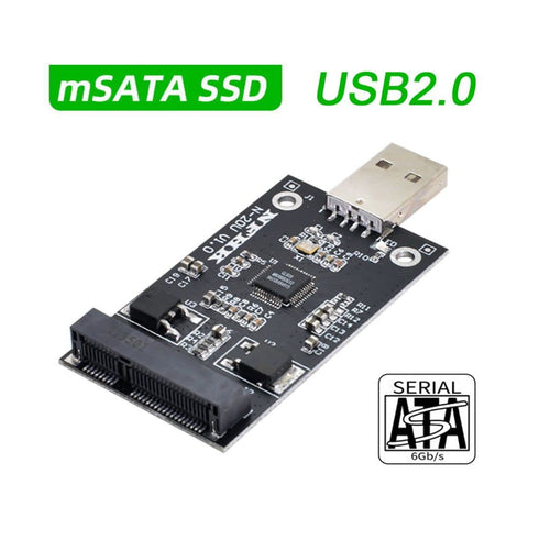 chenyang mSATA SSD to USB Adapter,Mini SATA mSATA SSD to USB 2.0 Hard Disk Drive Enclosure Adapter Only Supports 50mm mSATA SSD...