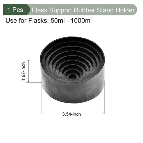 YOKIVE Flask Support Rubber Stand Holder for 50ml-1000ml Flask | Keep The Spherical Bottom Reagent Bottle Upright, Great for Chemistry Labs (90mm ...