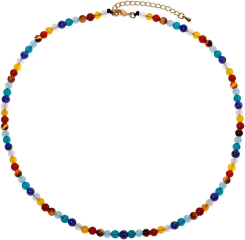 Jewever 7 Chakra Gemstone Beaded Necklaces for Women Healing Crystal Anxiety Relief Items Meditation Balance Strand Jewelry for Women...