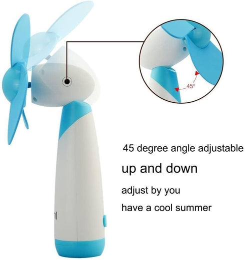 JDYYICZ Mini Handheld Fan Personal Fan Battery Soft Foam Blades Powered for Home and Travel (Blue 1pcs)...