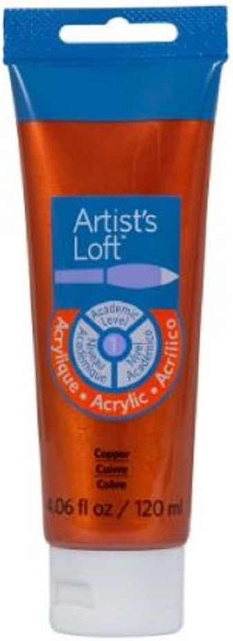 Artist's Loft Metallic Acrylic Paint, 4 oz. (Metallic Copper)...