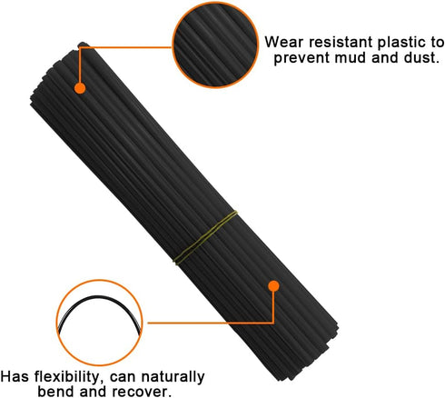 72PCS Spoke Skins Covers, Motorcycle Wheel Spoke Rims Decoration Protector, Dustproof Bicycle Pipe Trim Protective Wrap Accessories, Universal for...