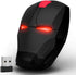 Ergonomic Wireless Mouse, Cool Iron Man Mouse 2.4G Portable Mobile Computer Mouse with USB Nano Receiver for Notebook, PC, Laptop, Computer, MacBo...