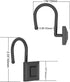 GILLAS Shower Curtain Decorative Hooks, Set of 12 Shower Curtain Rod Rings for Bathroom Rust Resistant Square, Black...