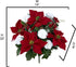 Admired By Nature 18 Stems Artificial Poinsettia Bouquet Fake Christmas Flower, Faux Velvet Poinsettia Carnation Christmas Bush For Home Decor, Ho...
