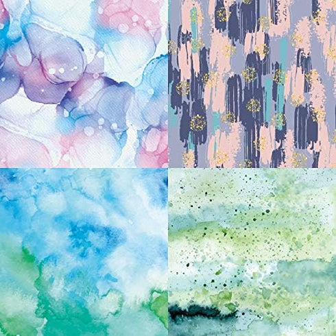 DESEACO Abstract Art Collage Paper Pad 6x6: Single-Sided Decorative Paper, Original Abstract Art Sheet for Junk Journaling, Scrapbooks, Decoupage,...